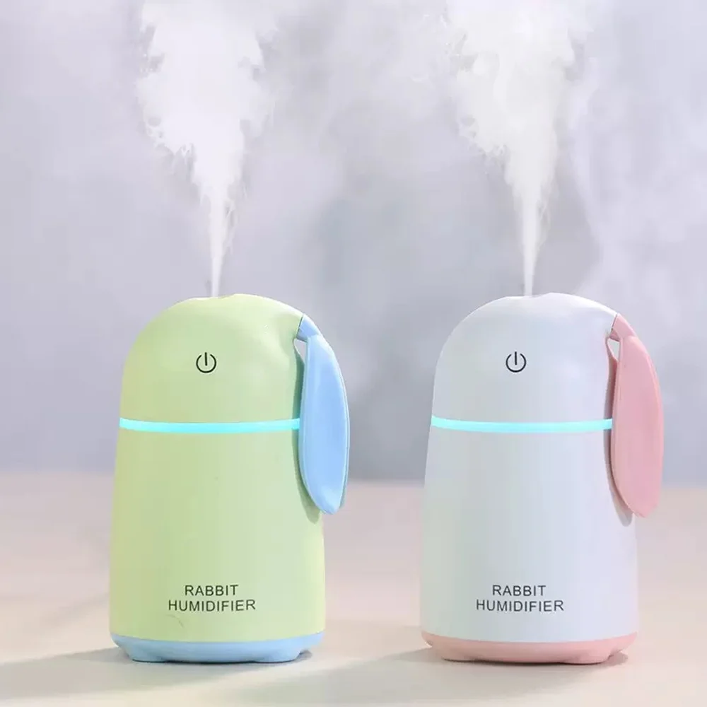 170ml Mini Cute Rabbit Design Diffuser USB Aroma Humidifier, Silent Design,Touch Control,Suitable for Office Desktop and Car Use