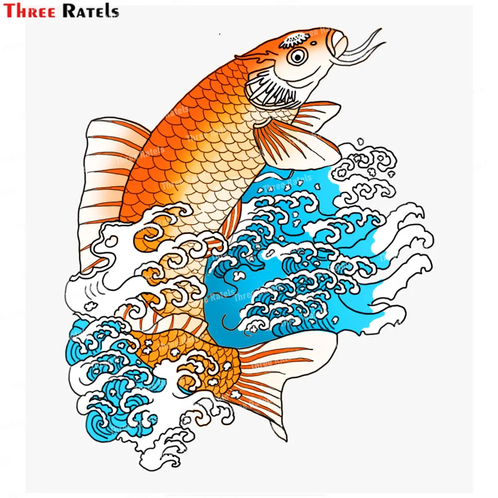 Three Ratels K490 Koi Fish Clipart Orange Koi Fish Drawing Transparent Hd Stickers  Cars,Wardrobes,Desks,Computer Decorate
