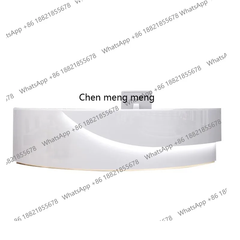 Prosta, nowoczesna strona kasy w salonie kosmetycznym, firma, farba, stół recepcyjny, fotografia, studia taneczne, zakrzywiony bar