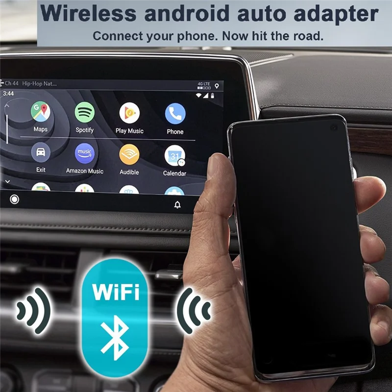 

Беспроводной автомобильный адаптер Carplay, автомобильный проводной к беспроводной AI-коробке для Android Auto Carplay Dongle Connect Plugplay 5G Wi-Fi-AU47