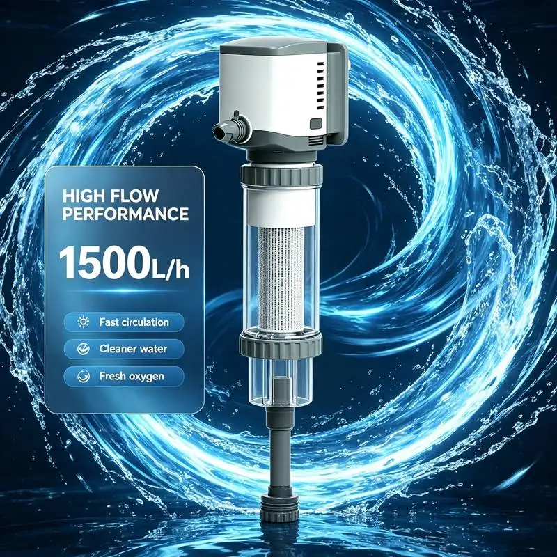 Aquarium Fish Tank Toilet 3‑in‑1 Circulation Pump Fish Waste Separator Fish Poop Suction Collector  Cleaner Freshwater Saltwater