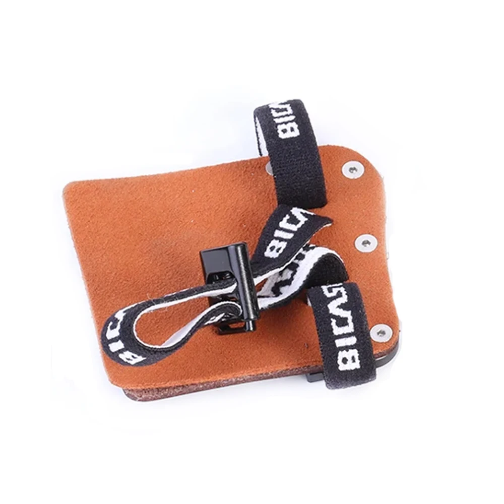 1pcs Bicaster SP3 Barebow Finger Tab Cowhide + Aluminum Plate L/M/S Shooting Accessories