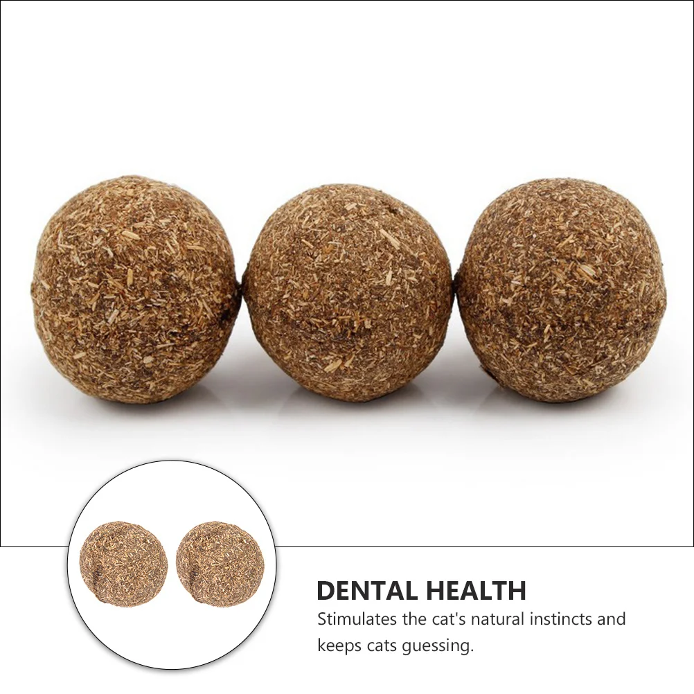

2Pcs Natural Catnip Ball Cat Mint Interactive Pet Exercise Mental Stimulation Healthy Dental Care Scratch Prevention