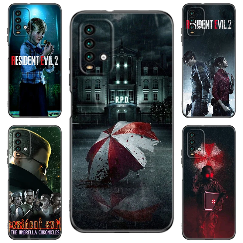 R-RESIDENT GAME EVILS Black Phone Case For Redmi 10 Prime A1 A2 Plus K30 K40 Gaming K60 Pro 9 9A 9C 9T 10A 10C 12 12C 13C