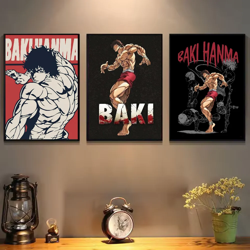 Anime B-Baki The Grappler Poster HD art sticky wall waterproof home living room bedroom bar aesthetic decoration