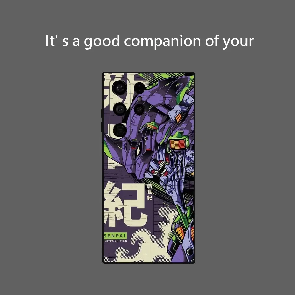 E-Evangelions E-EVA Phone Case for Samsung Galaxy S24 Ultra S22 S23 Ultra S21 S20 5G Protective Soft Silicone TPU Funda