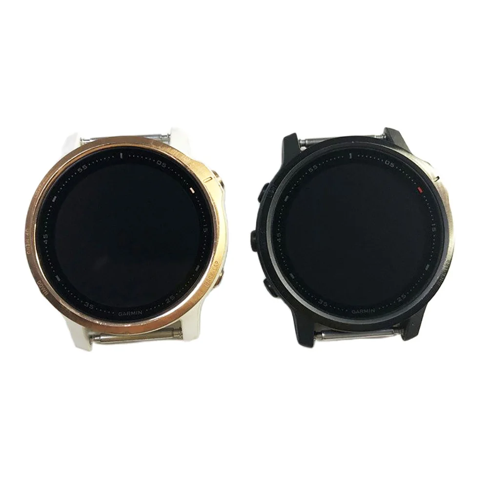 LCD Screen With Frame For Garmin Fenix 6S Pro LCD Display With Power Switch Button Stem Part Replacement