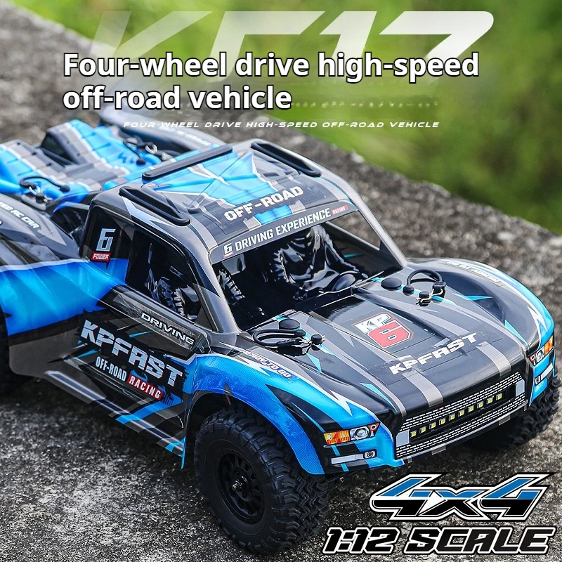 KF17 Brushless RC Short Course Truck 1:12 Scale 4WD 70KM/H High Speed Off Road Full Proportional Remote Control Racing Model Toy