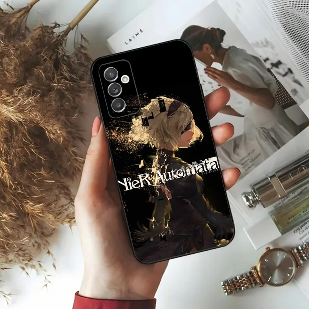 N-NieR A-Automata 2B Phone Case For Samsung Galaxy A20,A21s,A22,A31,A32,A52,A53,A72,73,A80,A91 Soft Black Phone Cover