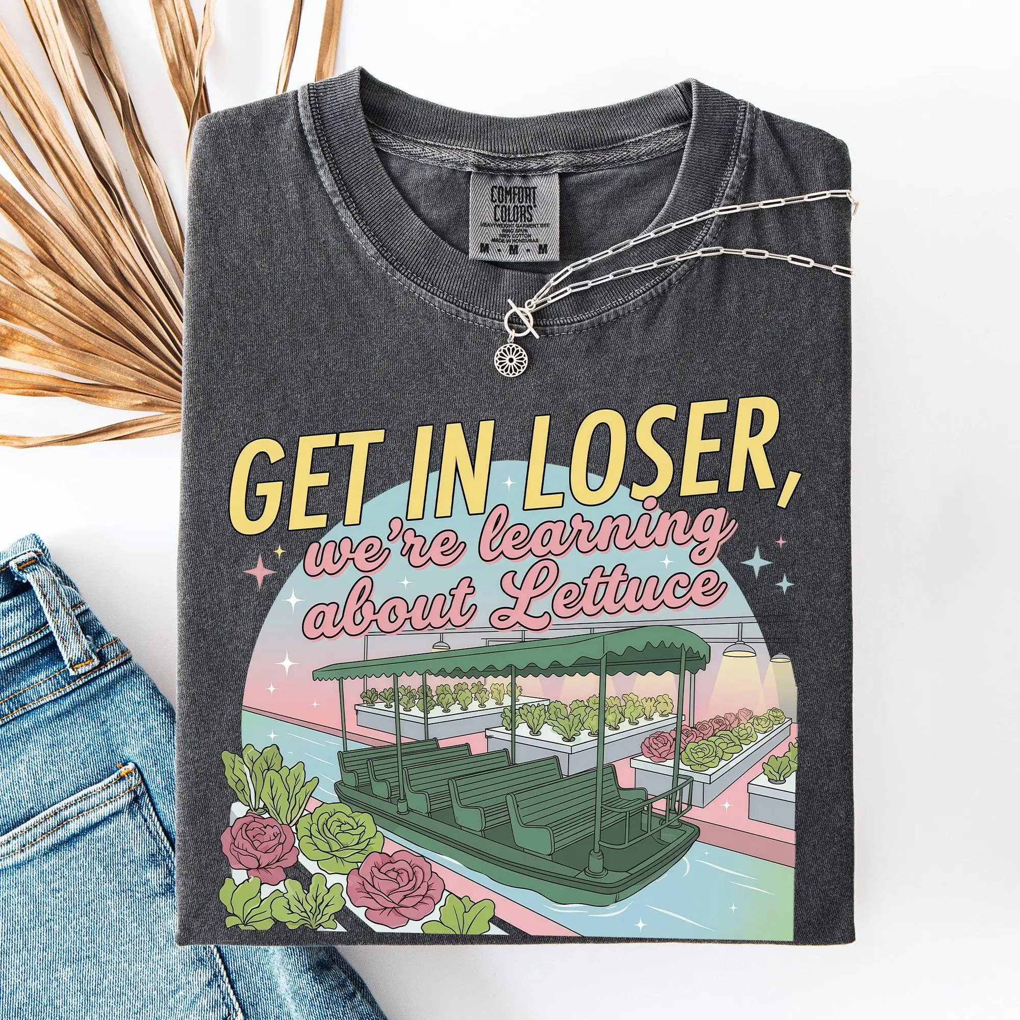 Women's Men Get in Loser We’re Gonna Learn about Lettuce T Shirt Cotton Tops Vintage Short Sleeve Round Neck Tees Adult T-Shirts