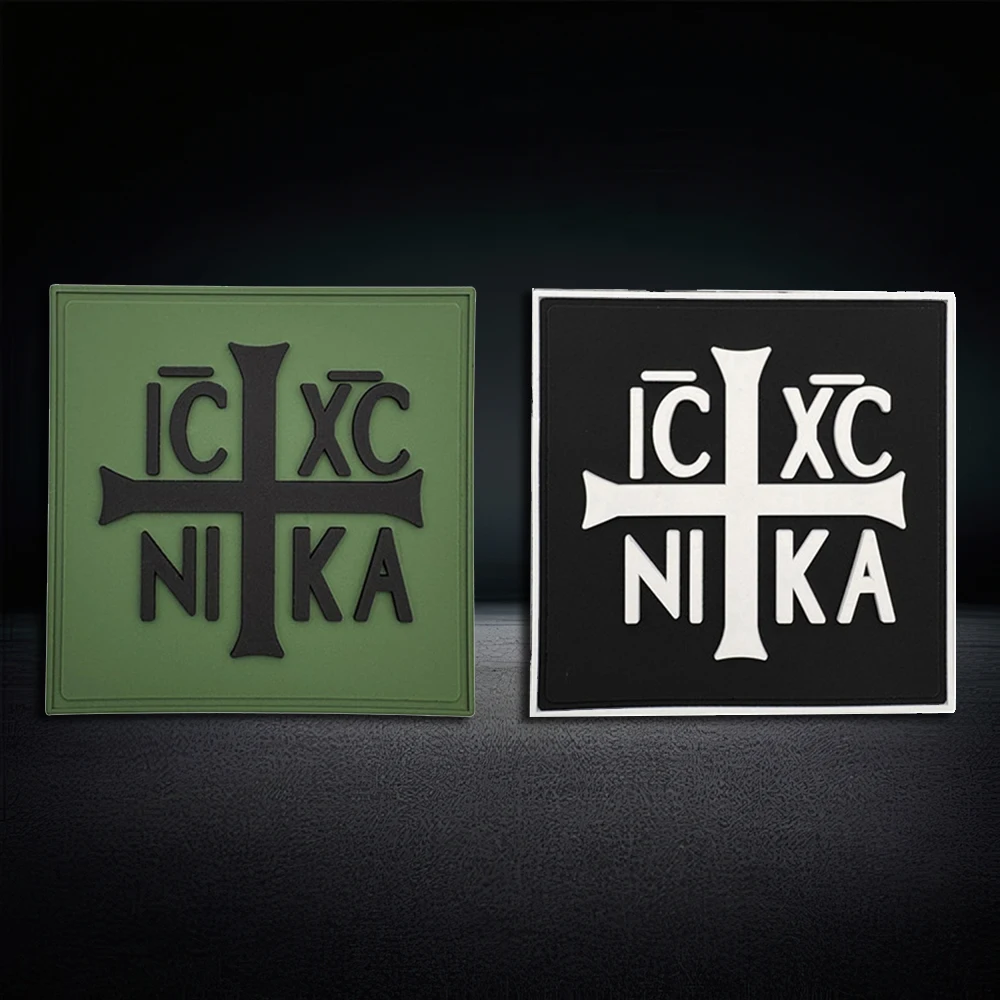 

3D PVC IC XC NIKA Cross Tactical Morale Patch Rubber Badge Armband Sticker For Outdoor