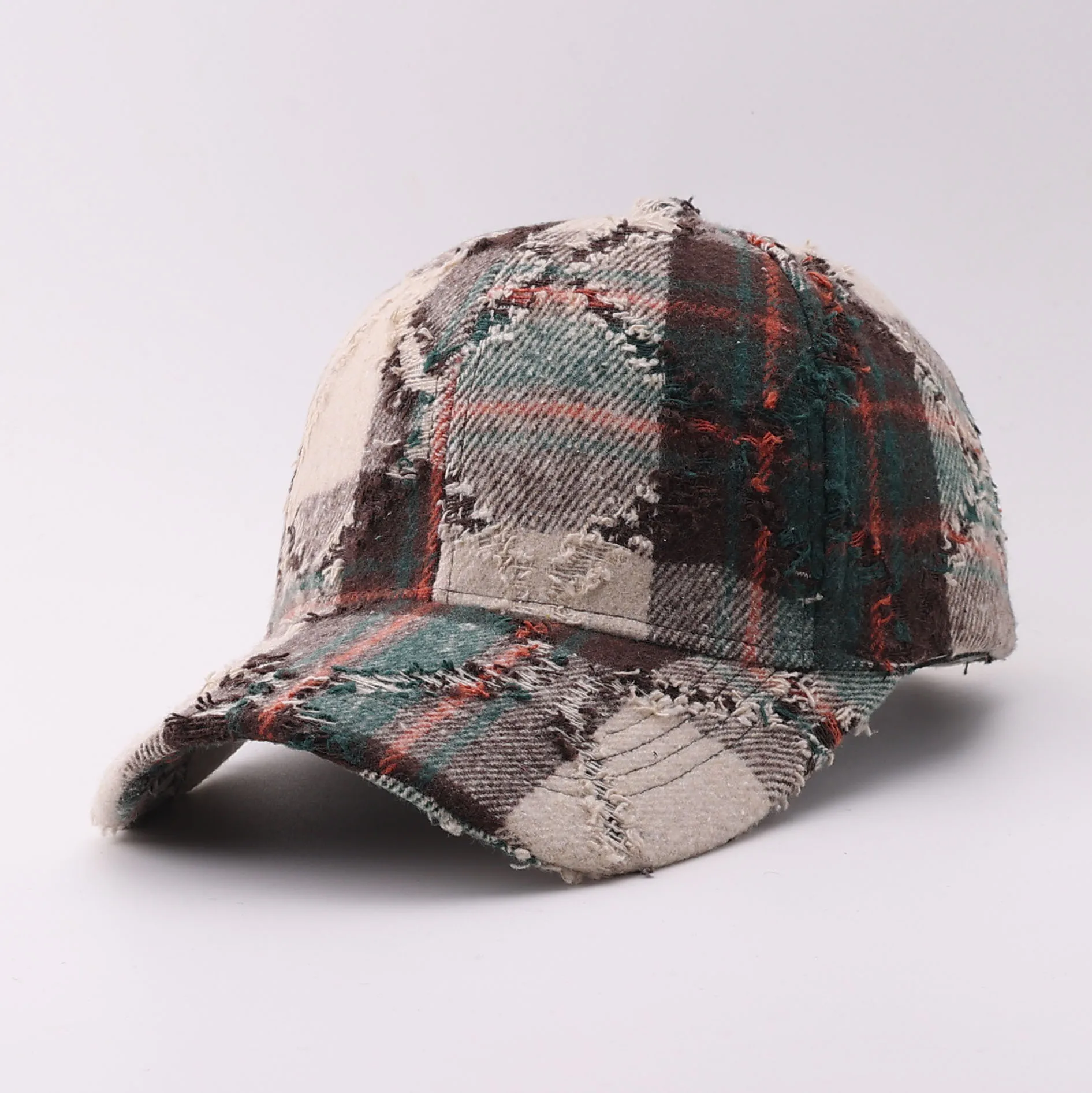 New Men Women Check Houndstooth Color Block Baseball Hats Sunshade Versatile Breathable Outdoor Snapback Caps Fashion Retro Ins