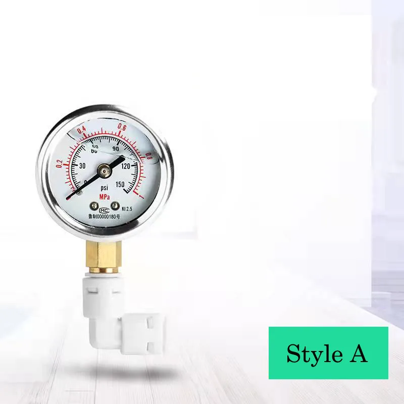 Water Faucet Water Divider Pressure Gauge Kitchen Water Purifier Straight Drinking Machine Test Faucet Water Pressure valve