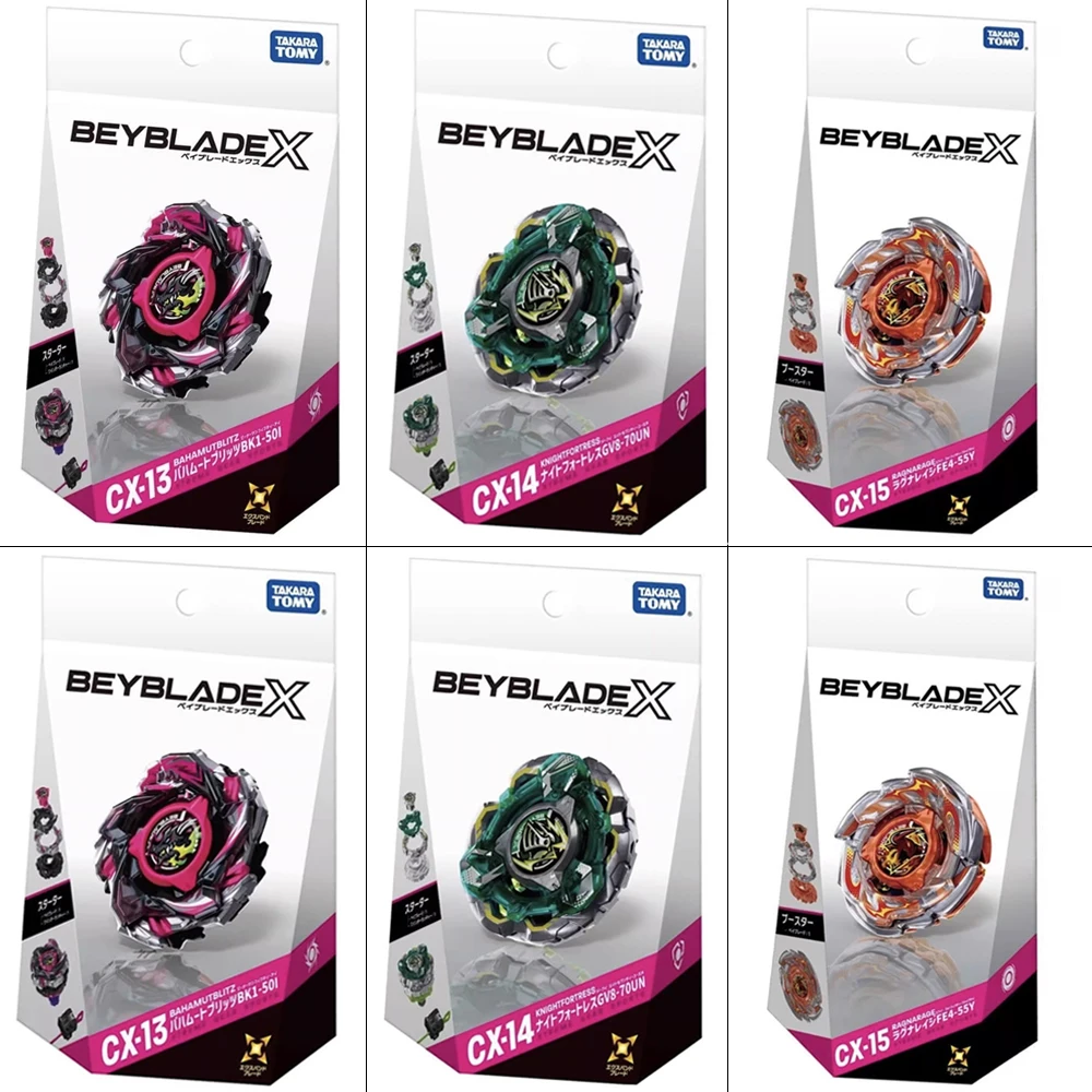 GENUÍNO TAKARA TOMY BEY X CX-13 Bahamut Blitz BK1-50I CX-14 Knight Fortress GV8-70UN CX-15 Booster Ragna Rage FE4-55Y BLADE