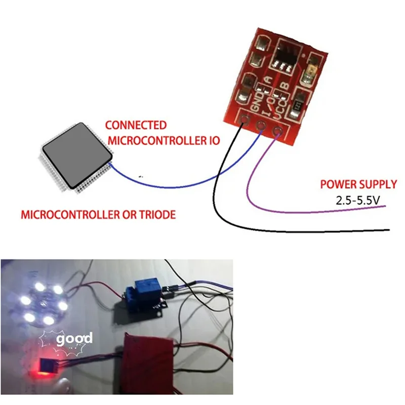 

SUNRI-180 шт. TTP223 сенсорный датчик модуль сенсорной кнопки самоблокирующийся-точечный переключатель емкости односторонняя трансформация