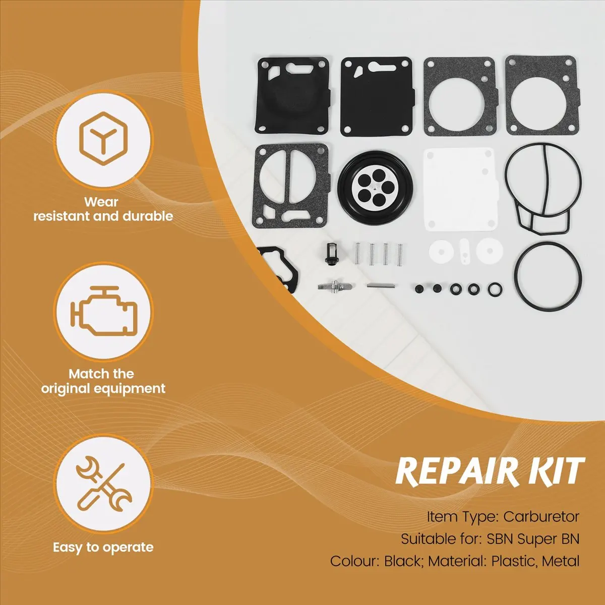 A1089FHOT]for Jet Ski PWC SBN Super BN Carb Carburetor Rebuild Repair Kit 38 40I 44 46