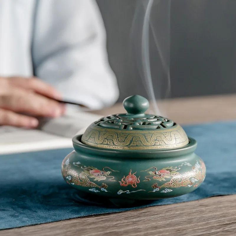 Incense burner, backflow aromatherapy burner, incense enamel color