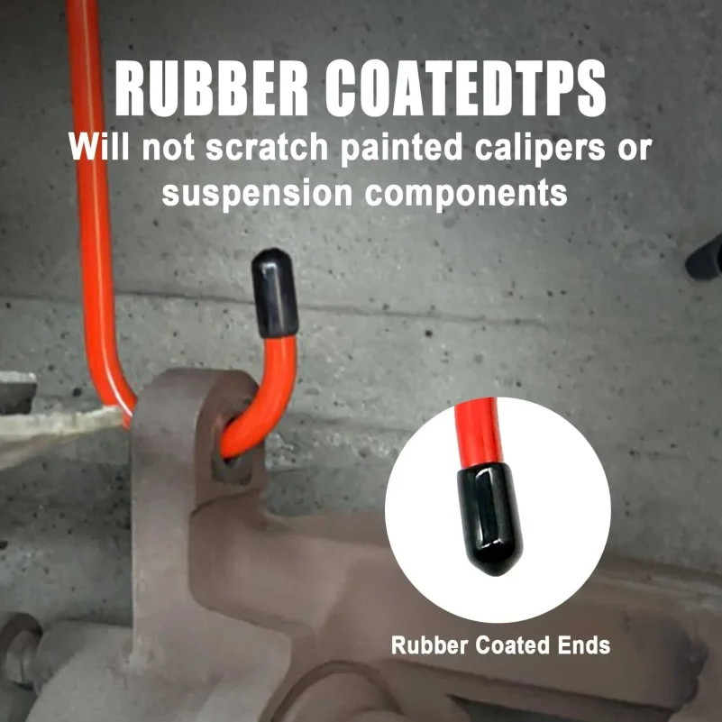 Picture 5: Car Brake Caliper Hooks Auto Brake Caliper Hangers Hooks with Rubber Tips Universal Tools for Brake Bearing Axle Suspension Work