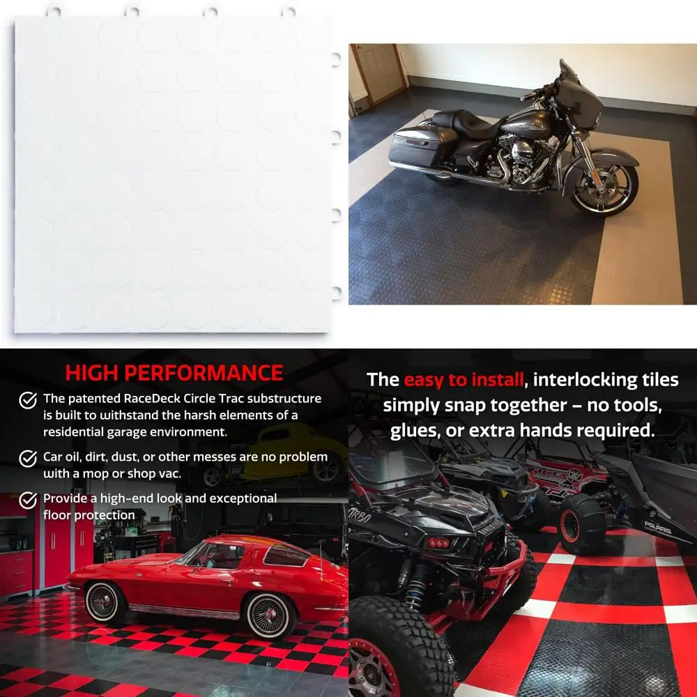 

Interlocking Non-Slip Heavy-Duty Copolymer Garage Floor Tiles - Durable, Modular, Easy Installation, Long-Lasting Flooring Solut