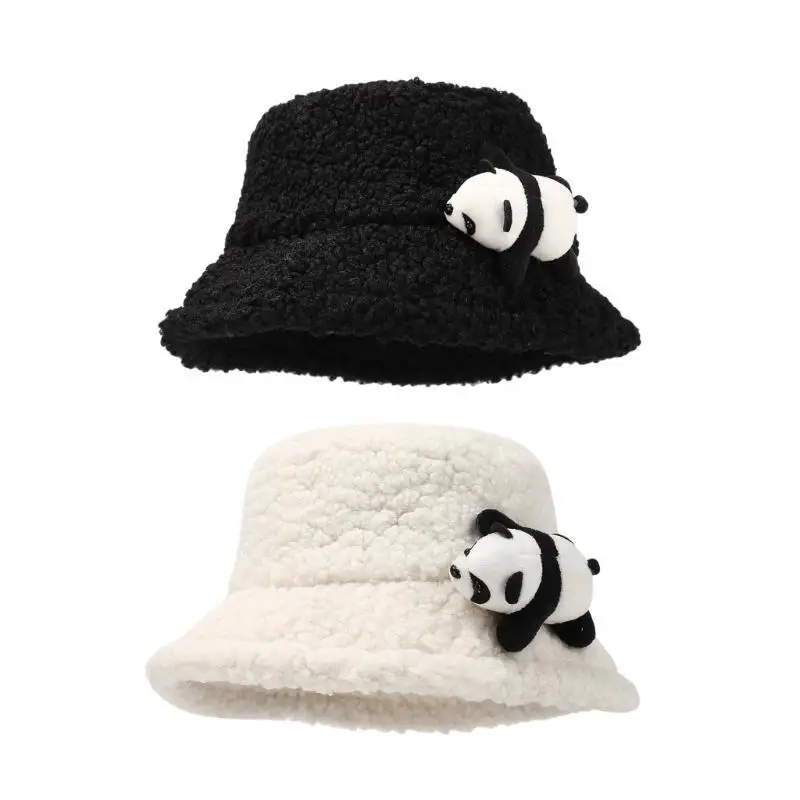 

652F Women Panda Hat for Outdoor Sports Fisherman Hat Cartoon Hat for Halloween