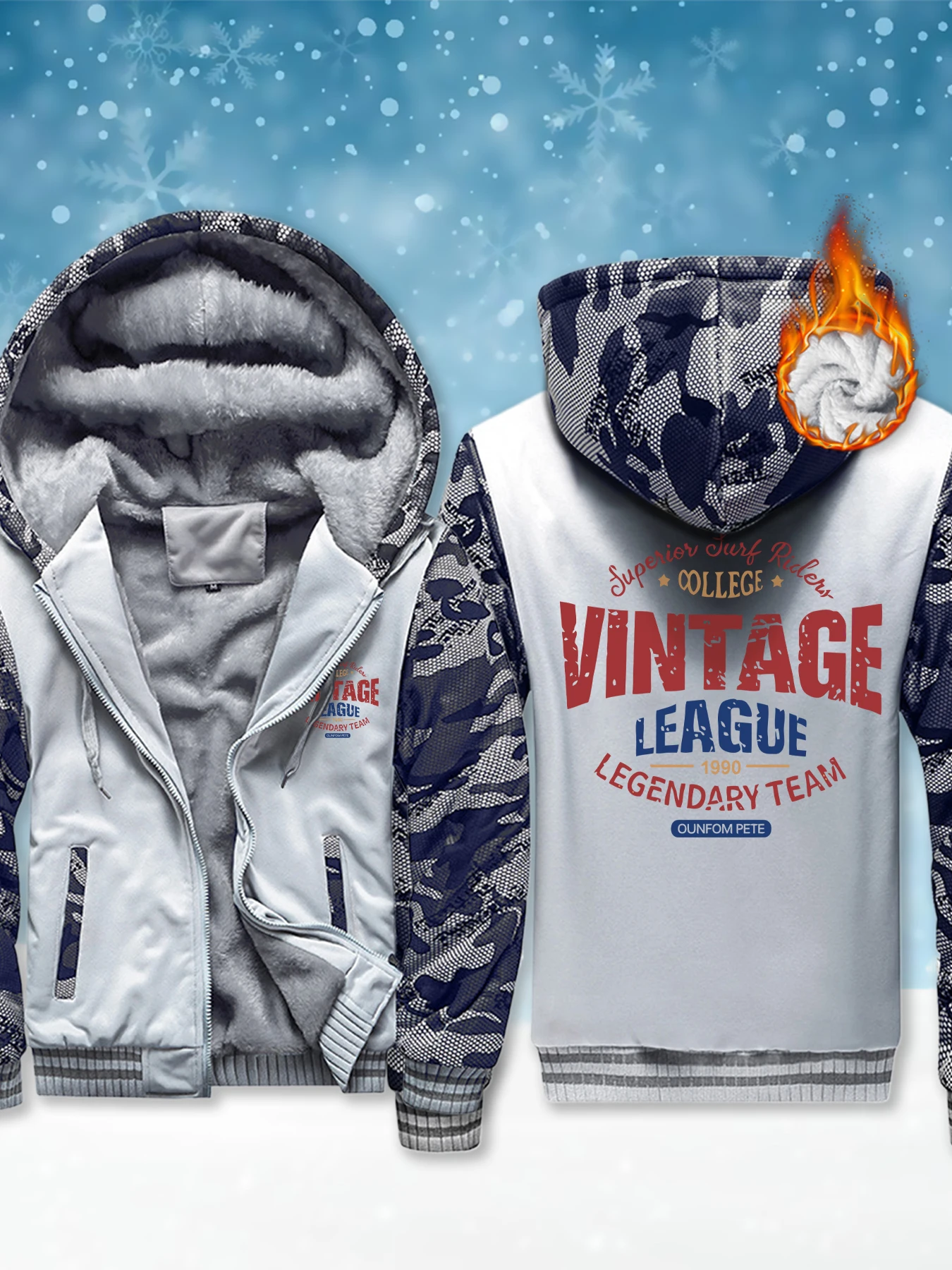 

Винтажная мужская куртка с буквенным принтом Лиги, уличная флисовая толстовка с капюшоном, повседневные модные куртки на молнии, плотная зимняя мягкая уличная одежда