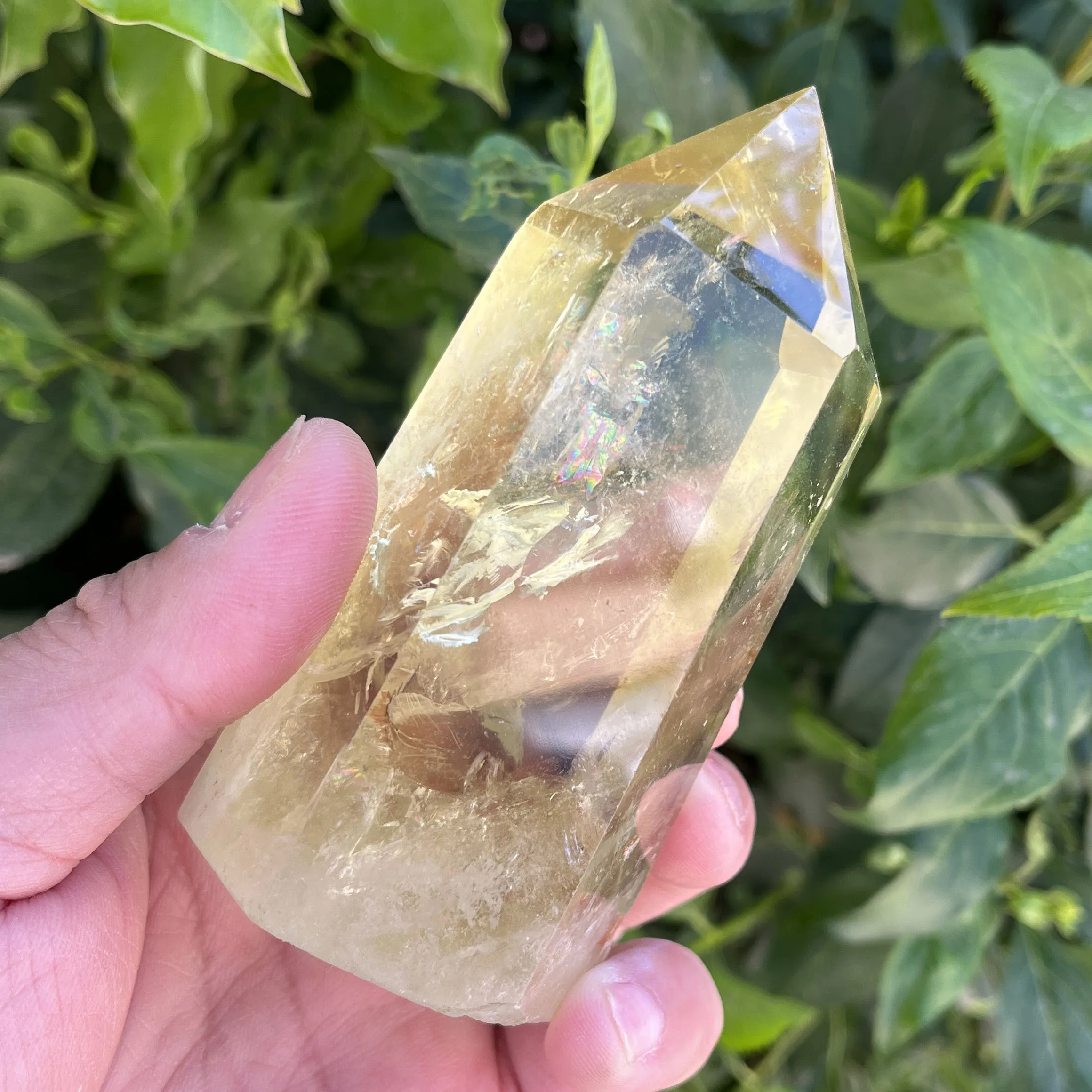 Natural Crystal Point Citrine Healing Obelisk Yellow Quartz Wand Beautiful Ornament for Home Decor Energy Stone Pyramid