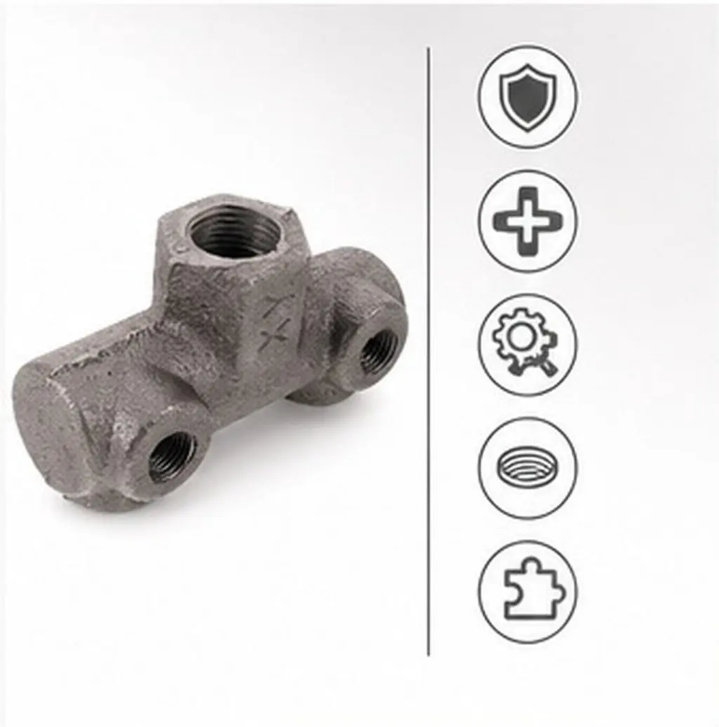 Air Compressor Cross Fitting Cast Iron 4-Way Manifold Block Multi-Port Threaded Pneumatic Distribution Block Pressure Switch
