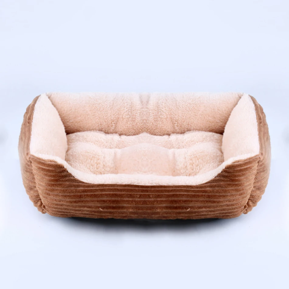 Letto per cane gatto pet quadrato piastre chennel medio divano di divano per cani cuscino cuscino calmante per cani letto casa per animali domestici accessori
