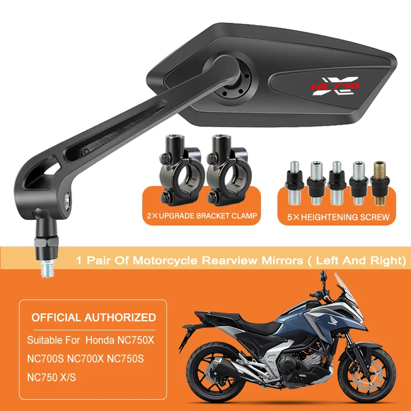 

For HONDA NC750X NC750S X-ADV 750 300 1000 2023 2024 Handlebar End Mirror Side Rotation Motorcycle Accessories