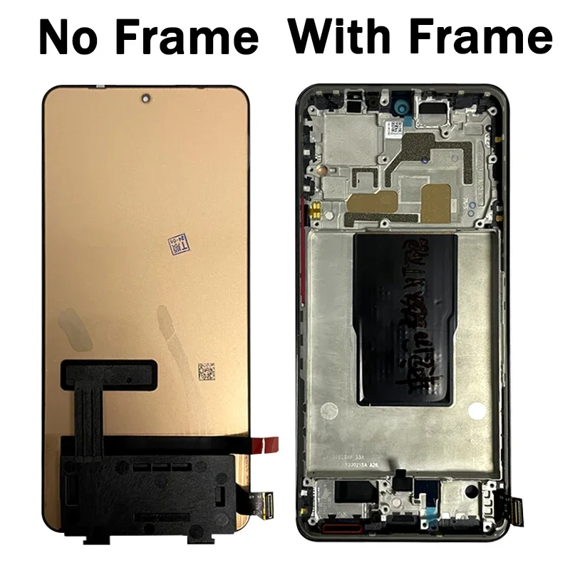 6.67\'\' AMOLED for Xiaomi 12T 12TPro LCD 22071212AG Display Touch with Frame Digitizer Assembly For Mi 12T 12T Pro 22081212UG