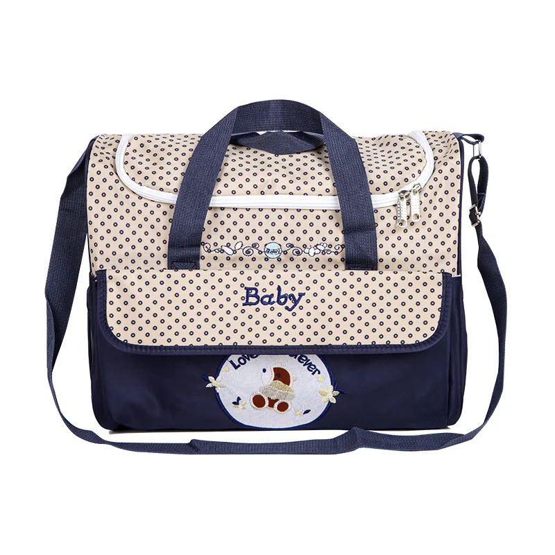 

Mommy Bag One Piece Multifunctional Large Capacity Fashionable Waterproof Cartoon Shoulder Cross Body Bag Bear and Mother Bag