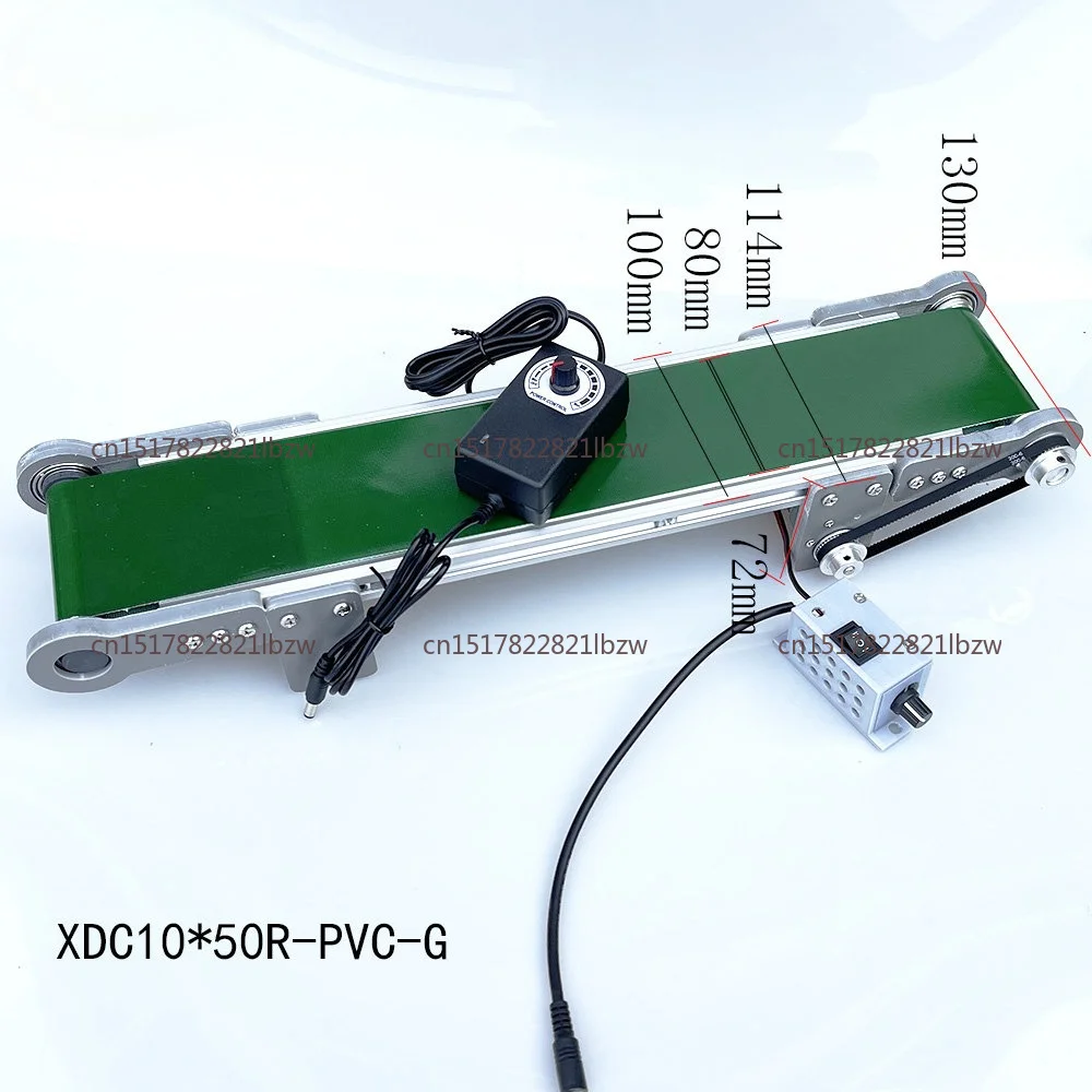 10x50cm Mini Electric Desktop Conveyor Belt 0-116RPM Speed Adjustable DIY Elevator Model Friction Experimental Device