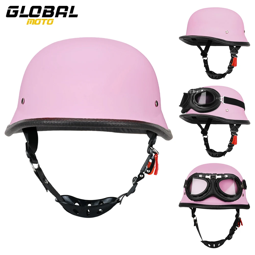 DOT Certification Motorcycle Half Helmet Anti-fall And Sun Cap Motorbike Helmet Vintage Fashion Motocross Riding Safety Helmets