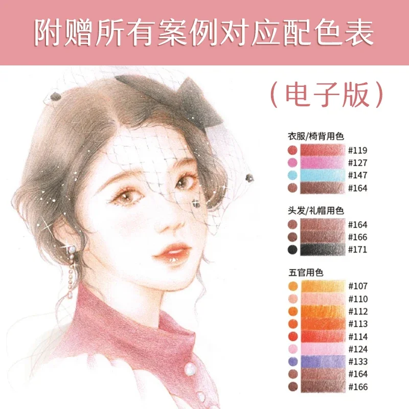 New Animal Plant Food Series Color Pencil Tracing Painting Book Sketch Copy Album Line Draft Practice Coloring Books