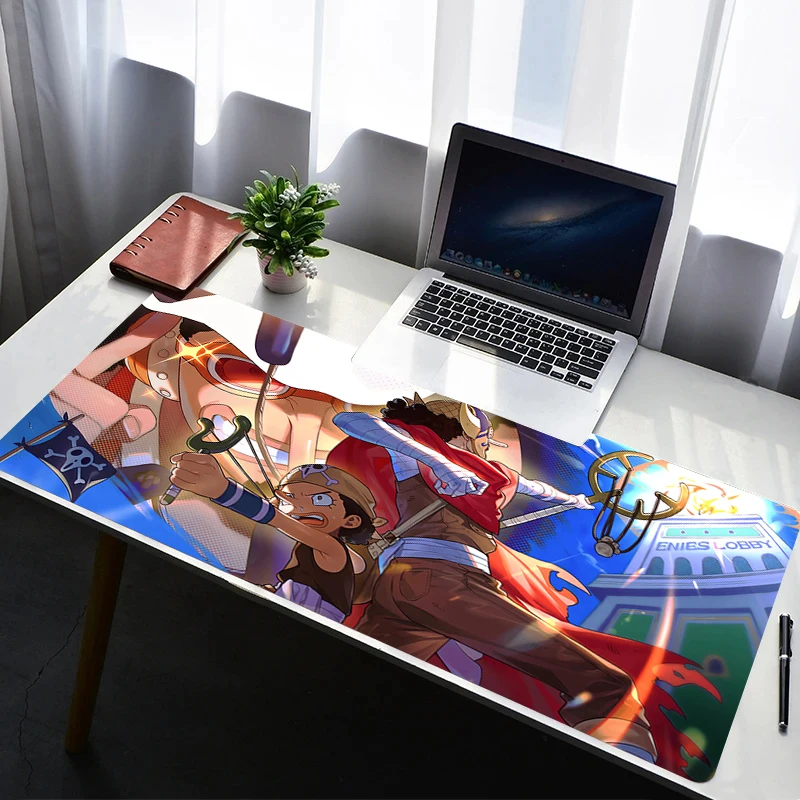 

Mouse Pad PC Non Slip Rubber Mousepad Laptop Gamer Cabinet HD Keyboard Pad Office Computer Gaming Desk One Piece Usopp Mouse Mat
