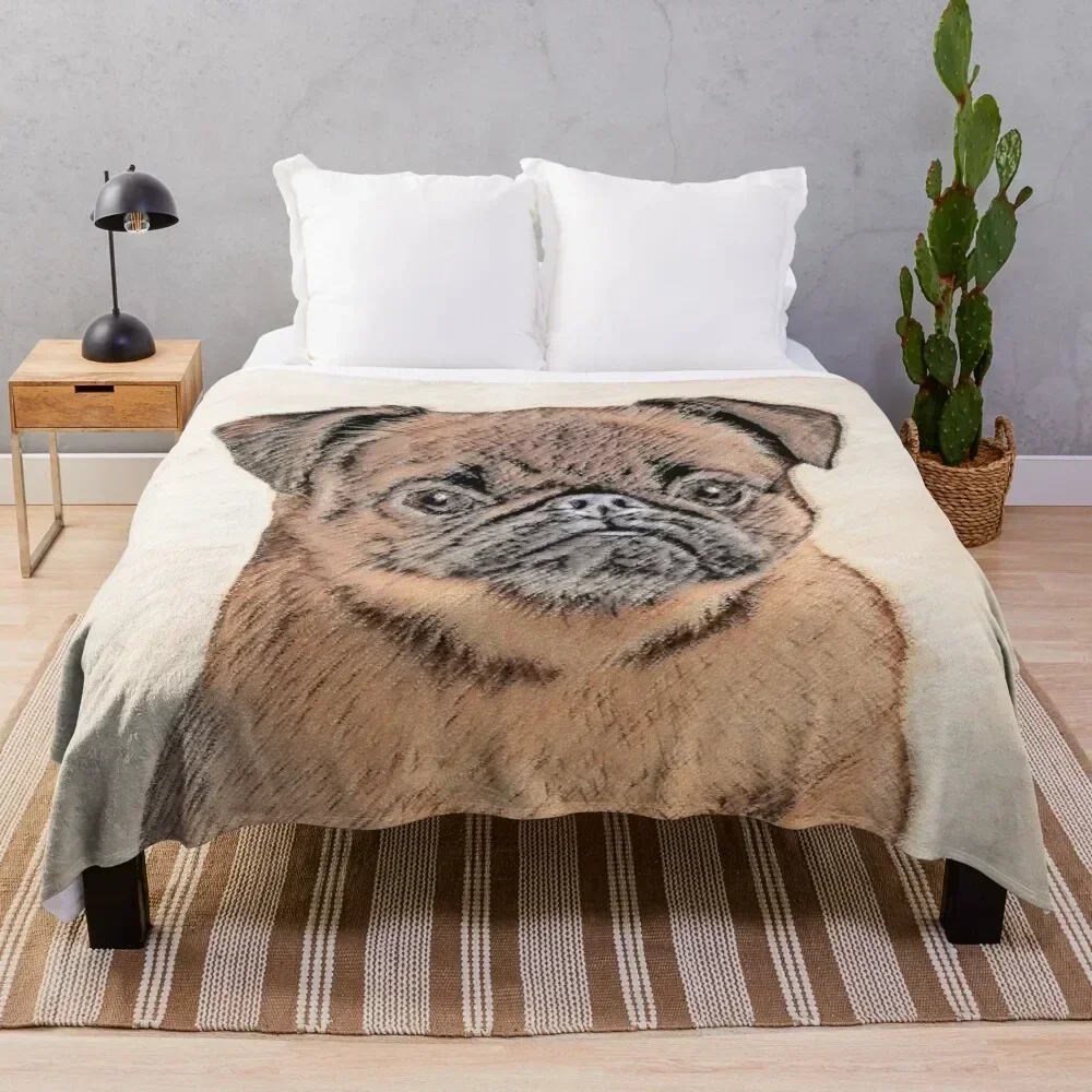 

Brussels Griffon Smooth Throw Blanket Warm Napping Blanket for Office Couch Bed