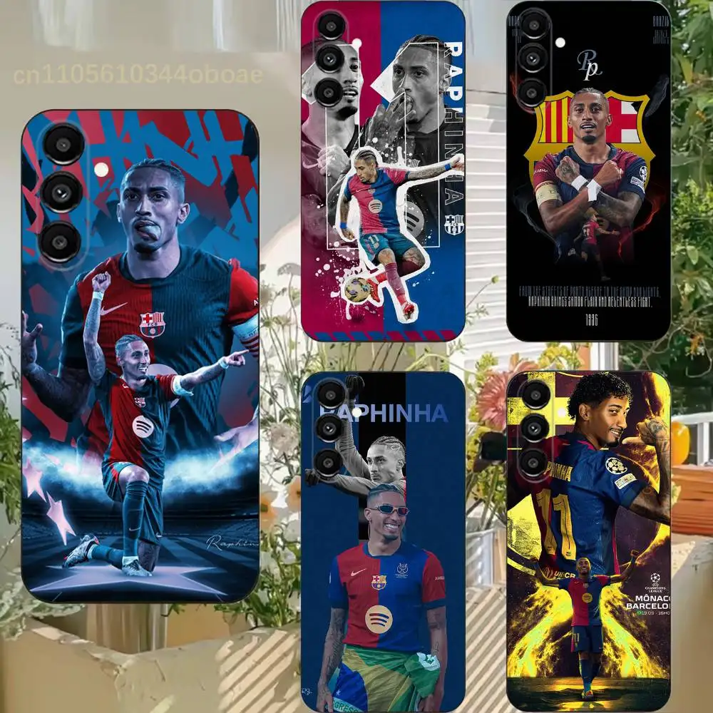 R-Raphinha Phone Case For Samsung S25,24,21,22,23,20,S30,Ultra,Plus,Fe,Lite,Note,5G Black Cover