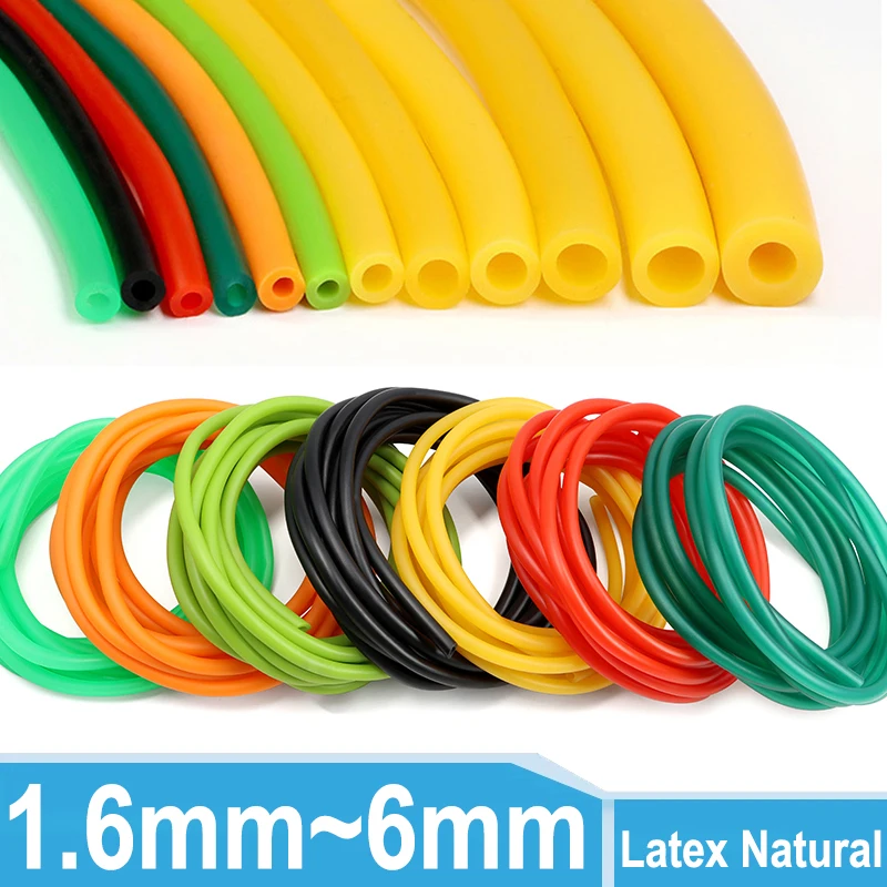 Nature Latex Rubber Hoses ID 1.6mm~6mm High Resilient Tension Pipe Multicolor