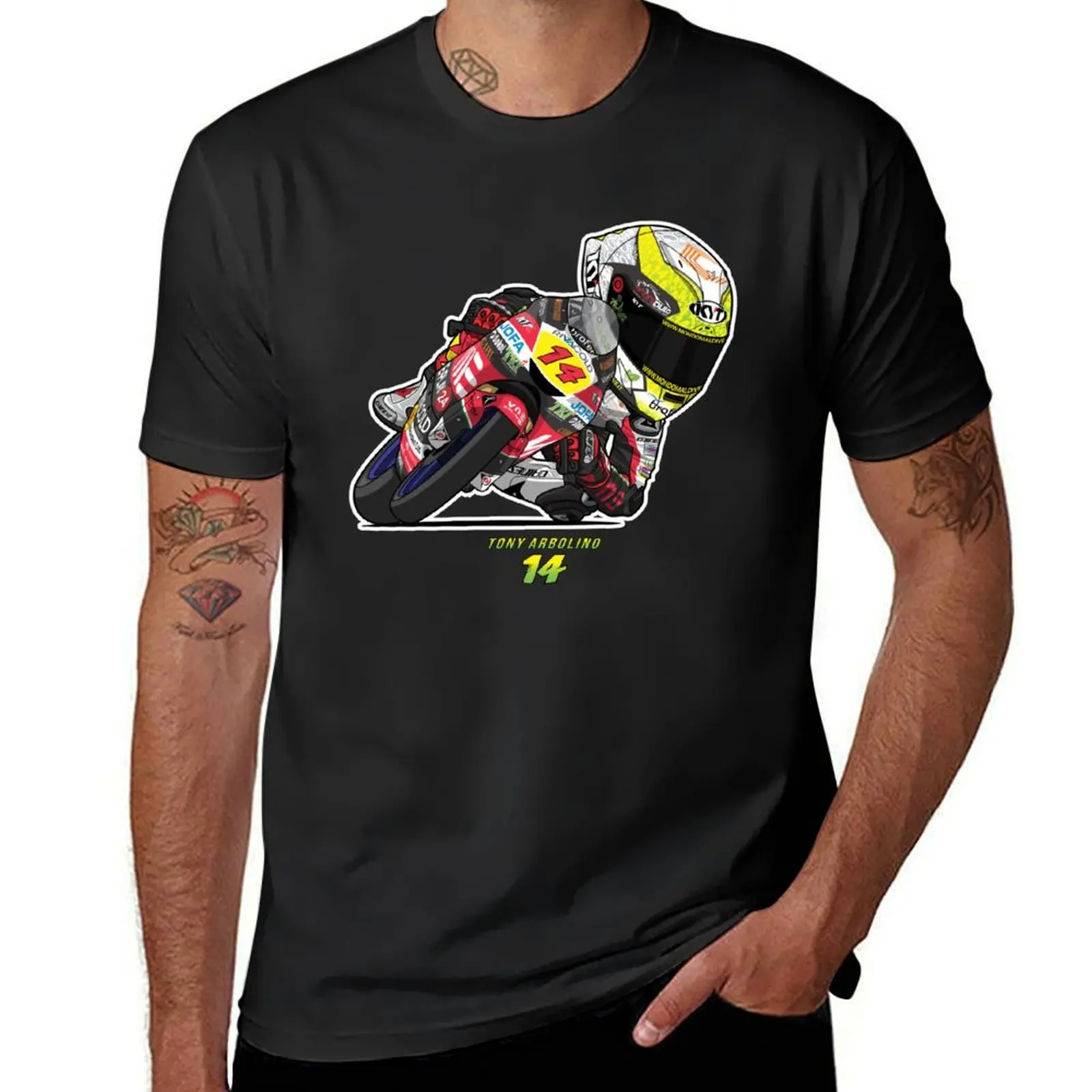 VNE SNIPERS TEAM MOTO3 - TONY ARBOLINO V - 1 T-Shirt heavyweights boys whites men clothing