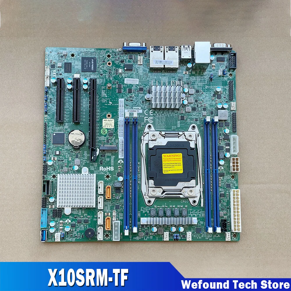 

For Supermicro LGA2011 Server Motherboard C612 Dual Gigabit Support E5-2600/1600 v4 / v3 Dual 10GBase-T LAN Ports X10SRM-TF