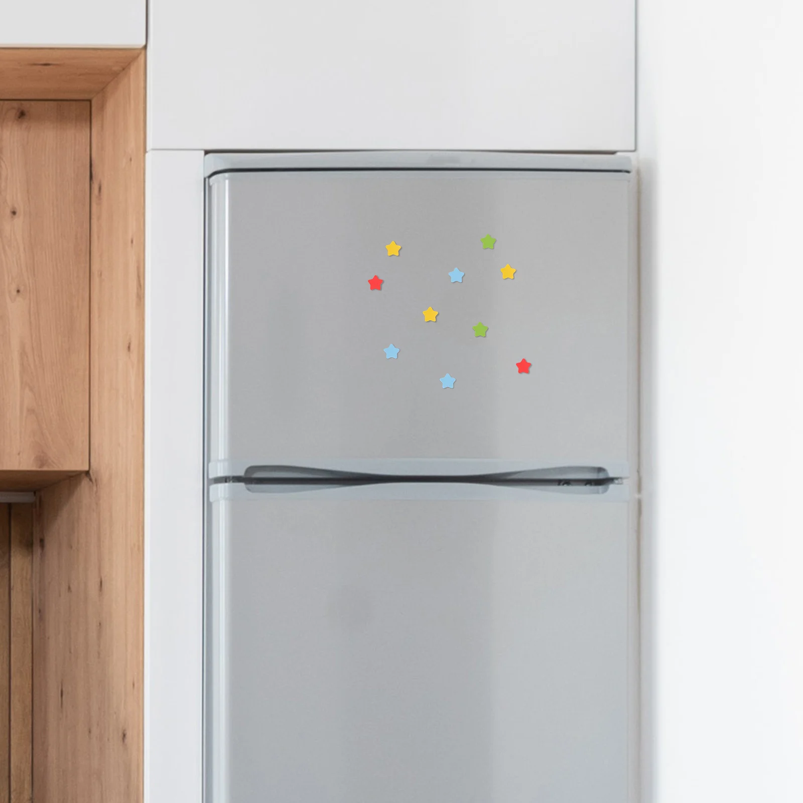 

80pcs Star Magnets Soft Magnetic Fridge Decor Classroom Use Blue Green Red Yellow Per Bag Total 4 Bags
