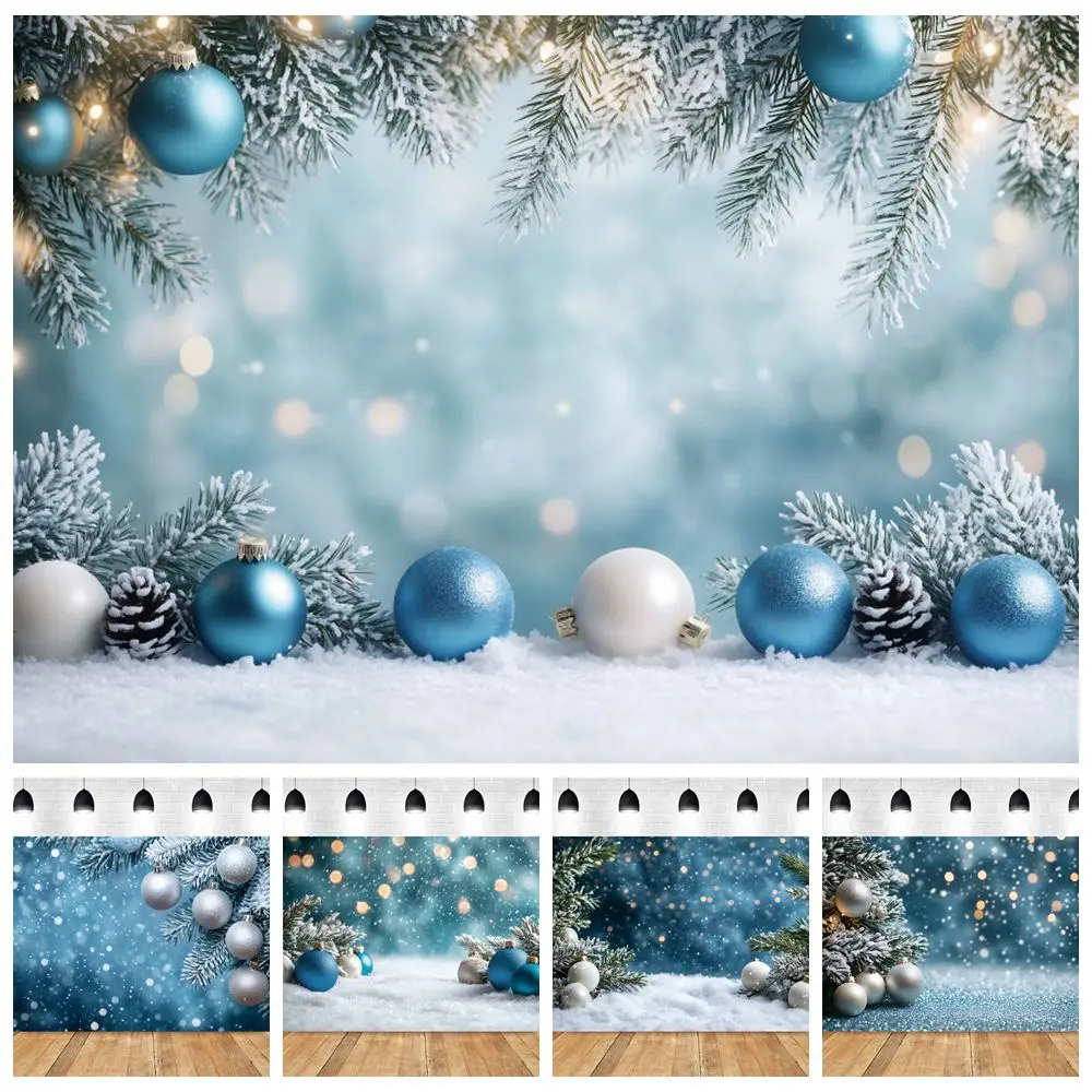 

Winter Snowy Bells Backdrop Christmas Winter Baby Kids Birthday Party Art Portrait Photography Background Photo Studio Props