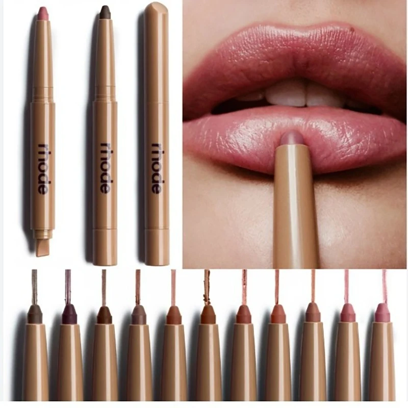 1pc Haili Lip Liner Peptide Lip Shape Double-Headed Silky Peptide Lip Liner