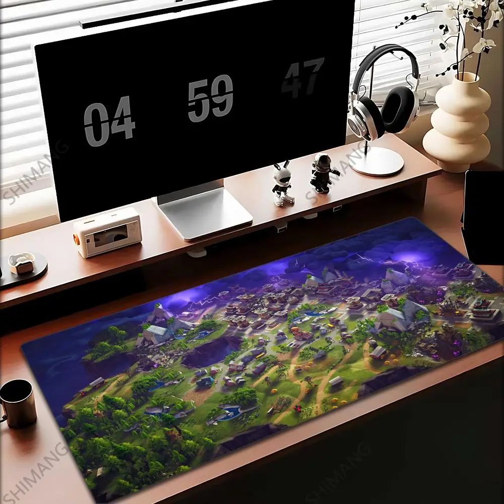Large Deskmat F-Fortnites Gaming Mouse Pad Anime Mousepad XxlComputer Accessories Desk Mat Gamer Mause Office Offices Pc Desktop