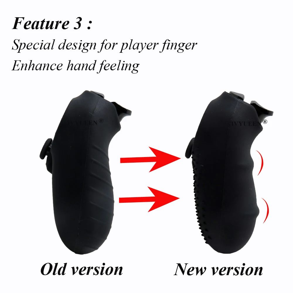 Ivyueen-capa protetora de silicone para playstation 4, ps4 pro, slim, com punho do polegar, controle dualshock