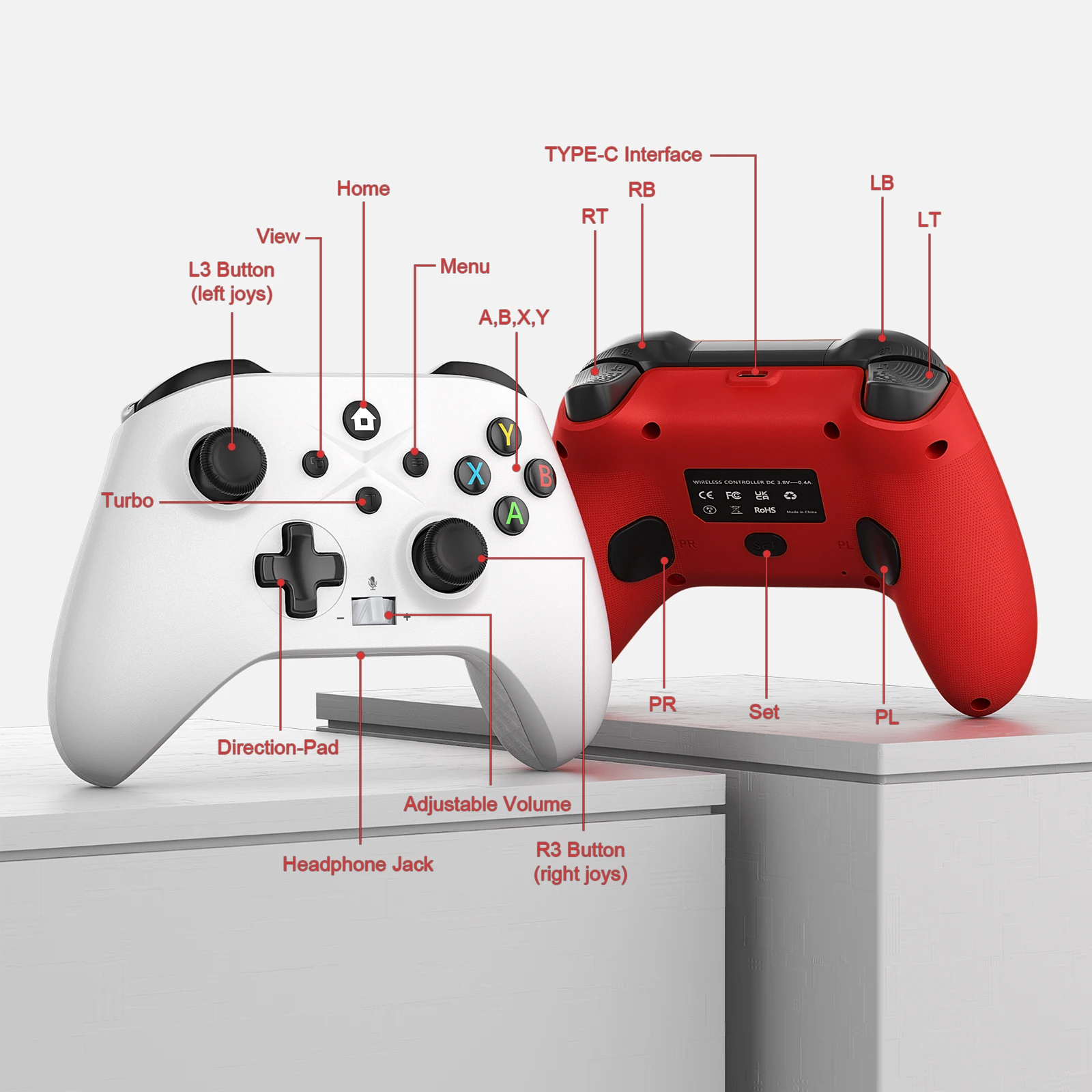 2.4G Wireless Controller For Xbox one/Series/Windows Joystick Support PC With Turbo Keys 6-axis Vibration Controls Accessories