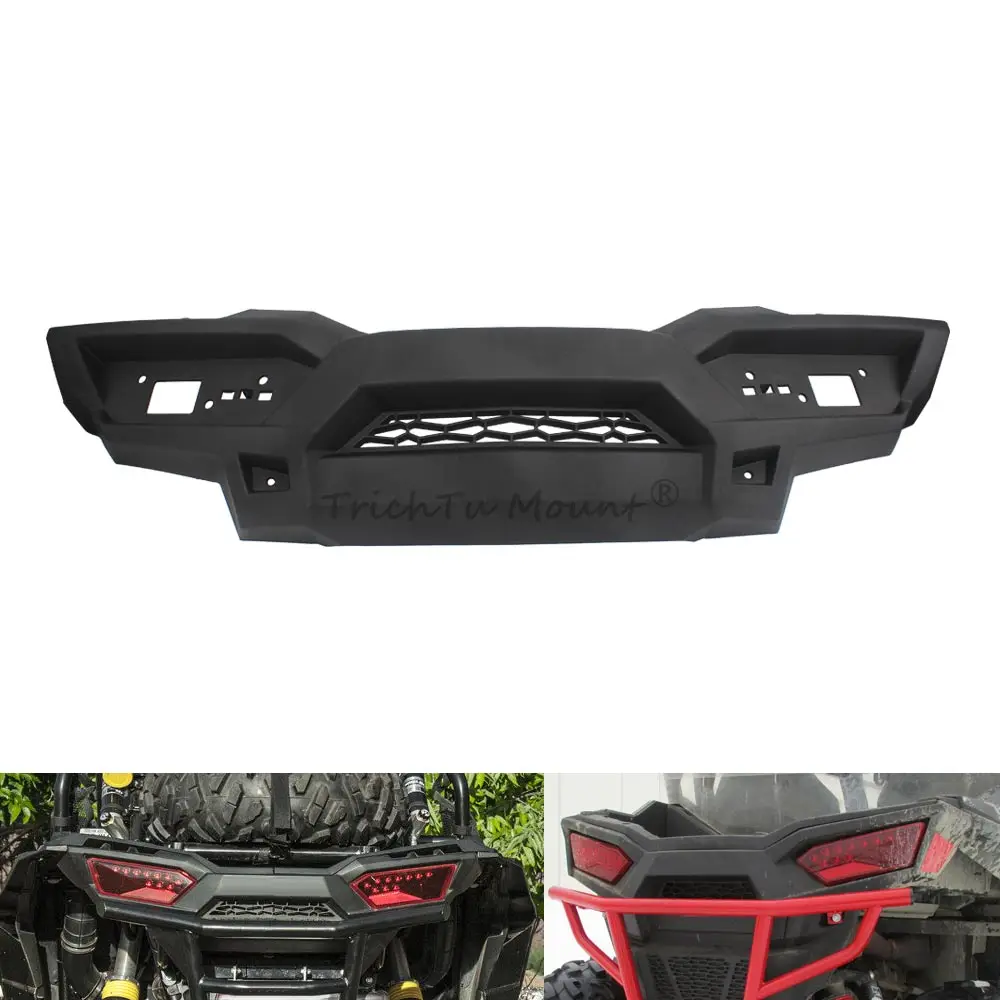 For Polaris RZR XP 4 1000 Turbo EPS Fox Dynamix High Lifter Edition 2014-2018 UTV Rear Bumper Cover Fascia Guard Matte Black