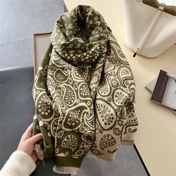 2024 Women Winter Scarf Cashmere Pashmina Shawls and Wraps Design Paisley Blanket Scarves Thick Warm Bufanda Echarpe Stoles