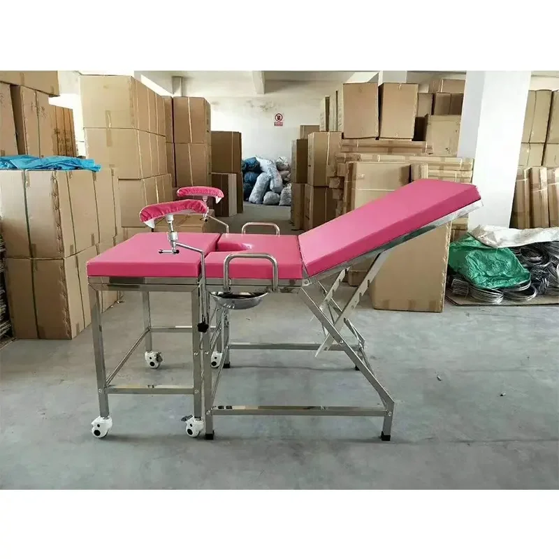 Hospital stainless steel Gynecology Delivery Obstetric Examination Bed