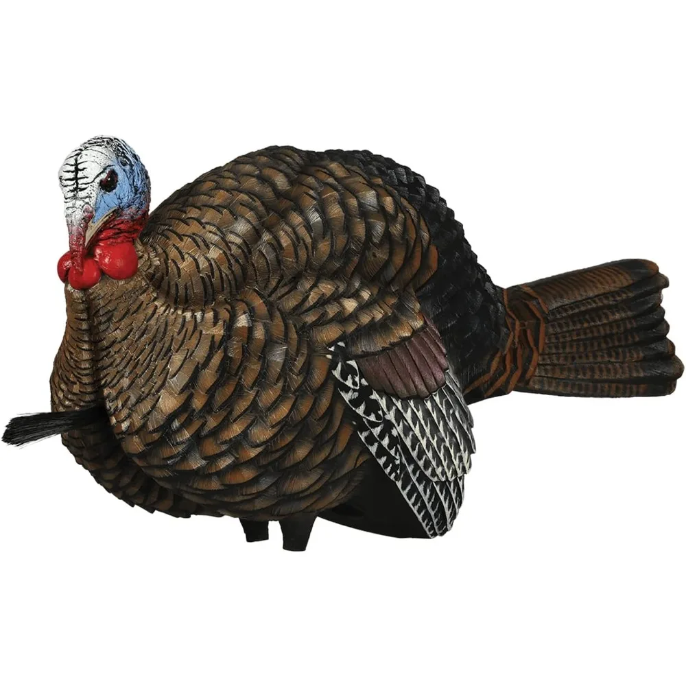 LCD Half-Strut Jake Turkey Decoy | Durable Realistic Lifelike Collapsible Standing Hunting Decoy with Carry Bag & Stake